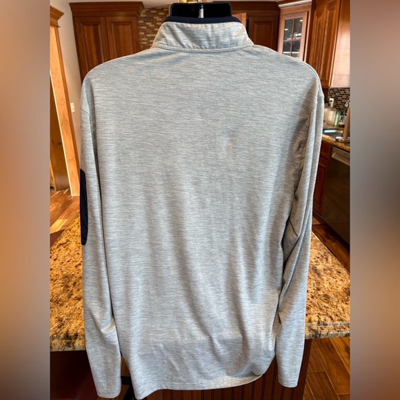 Notre Dame Irish men’s Quarter-Zip Pullover. Sharp grey & blue w/logo. - Picture 7 of 7